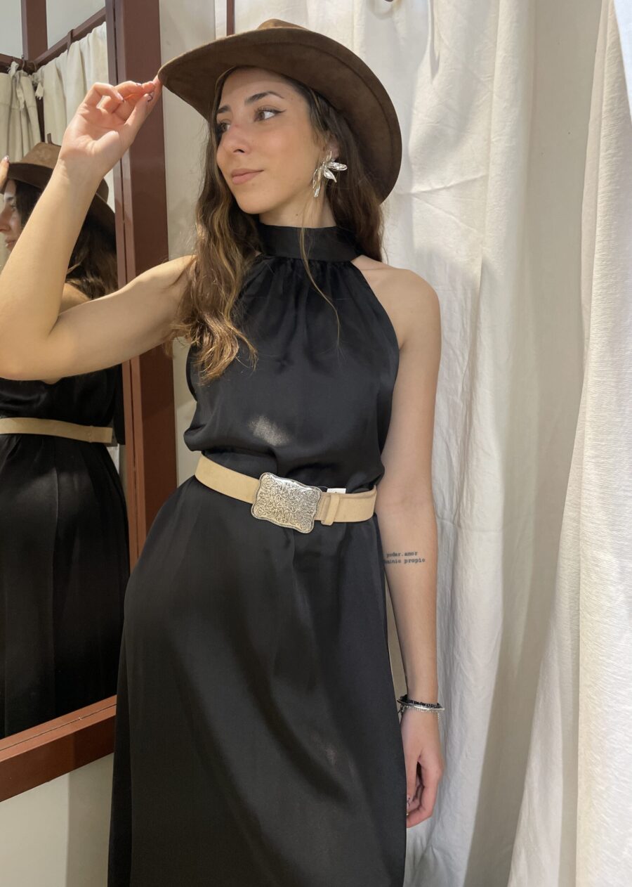 Vestido Halter Negro